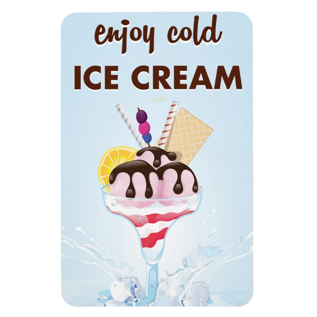 Magnet Flexible restaurant de glace vintage diner (Vertical)