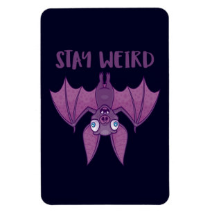 Magnet Flexible Restez bizarre chauve-souris caricaturale