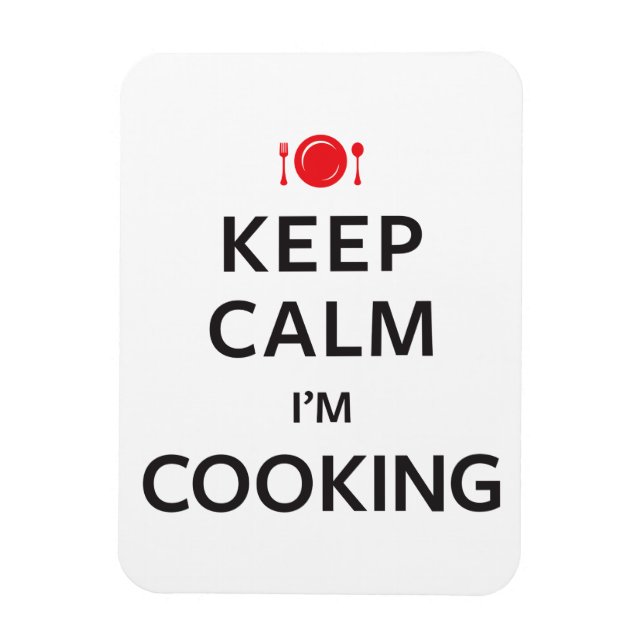 Magnet Flexible Restez calme Je suis Cuisine (Vertical)
