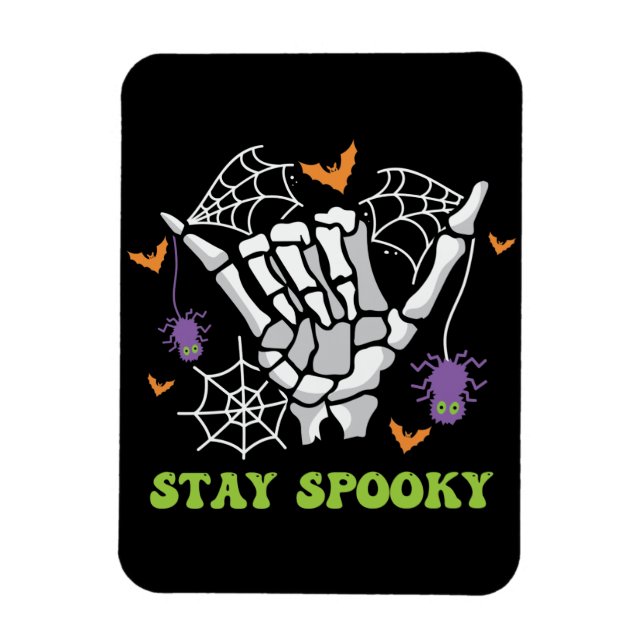 Magnet Flexible Restez Éffrayant Halloween Squelette main (Vertical)
