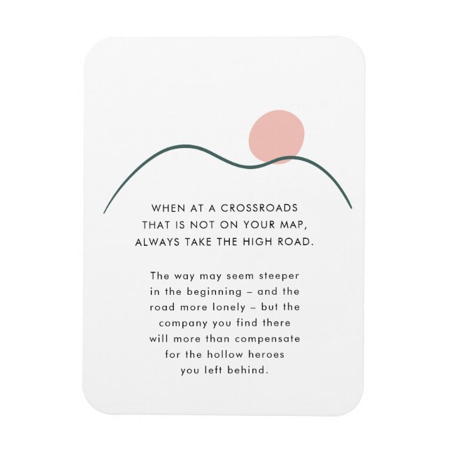 Magnet Flexible Résumé Mountain Sun Prendre la route de la hauteur (Vertical)