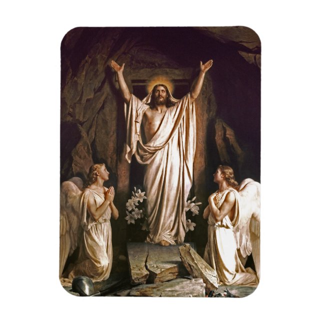 Magnet Flexible Résurrection du Christ. Cadeau de Pâques (Vertical)