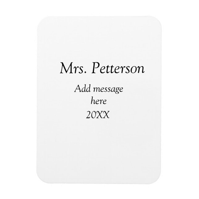 Magnet Flexible Retour à l'école professeur appréciation ajouter c (Vertical)