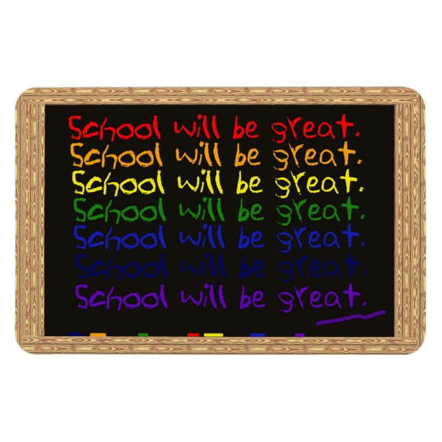 Magnet Flexible Retour à l'écriture Blackboard de l'école (Horizontal)