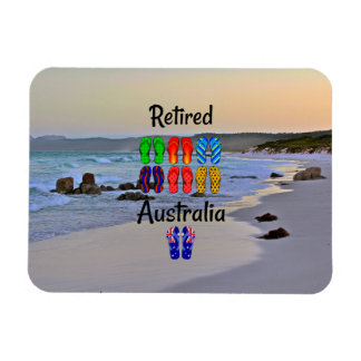 Magnet Flexible Retraité—Australie, tongs colorés,