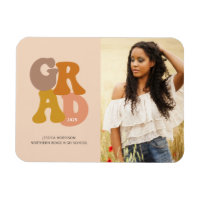 Retro 70s Vibe Photo Graduation Announcement