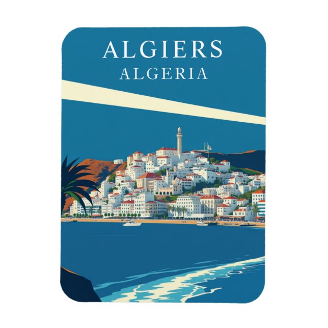 Magnet Flexible Retro Alger Algérie Voyage Souvenir (Vertical)