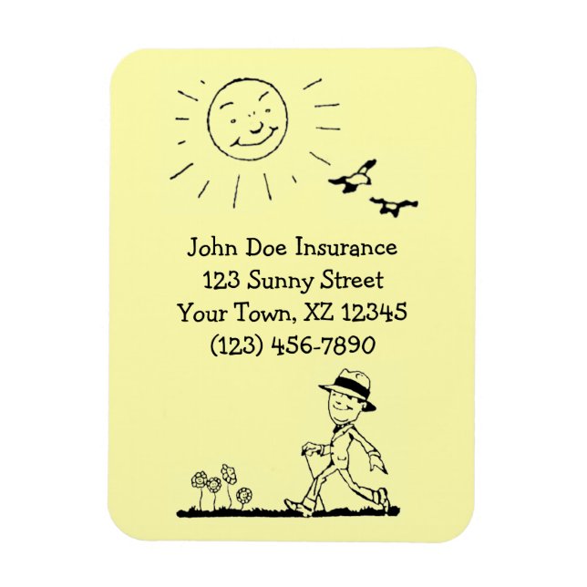 Magnet Flexible Retro Businessman le dimanche (Vertical)