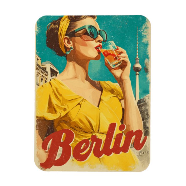 Magnet Flexible Rétro de Berlin les années 50 (Vertical)