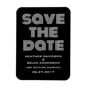 Magnet Flexible Rétro Enregistrer l'aimant de date, noir