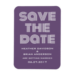 Magnet Flexible Rétro Enregistrer l'aimant de date, violet
