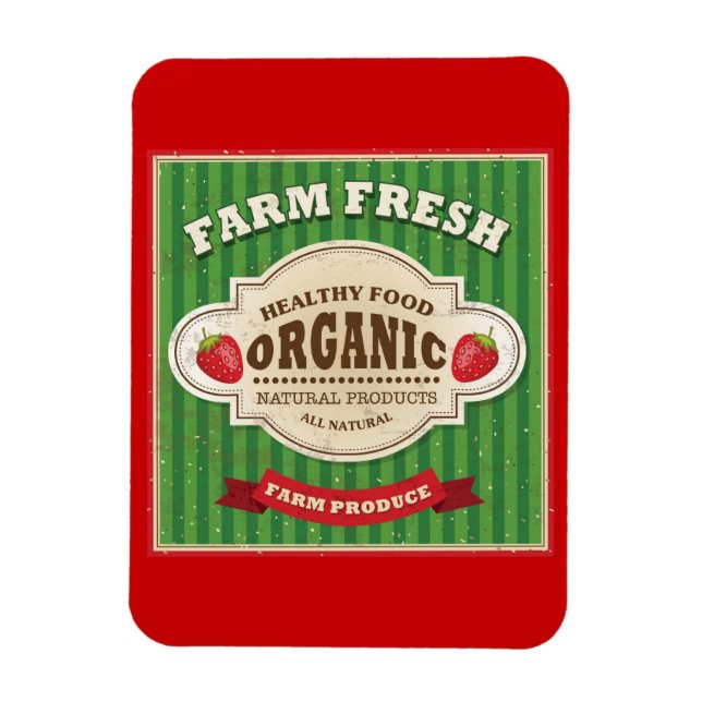 Magnet Flexible Retro Farm Fresh Poster Design (Vertical)