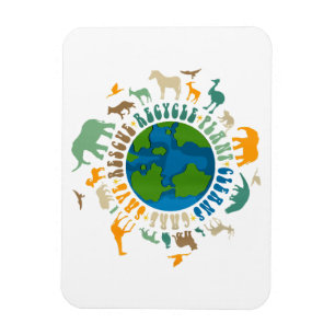 Magnet Flexible Rétro Groovy Sauver Abeilles Sauver Animaux Recycl