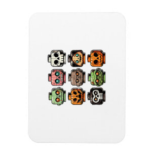 Magnet Flexible Retro Horror Bricks Head Horreur Halloween Masque