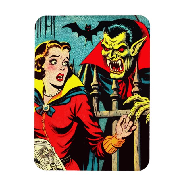 Magnet Flexible Retro Horror Vampire Comics (Vertical)