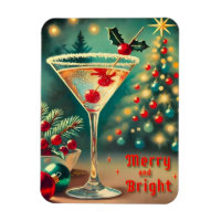 Retro les années 50 Merry Bright Christmas Cocktai
