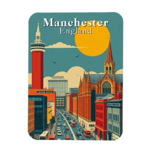 Magnet Flexible Retro Manchester Angleterre