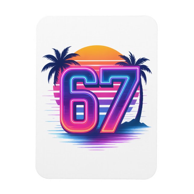 Magnet Flexible Retro Neon 67 Esthétique (Vertical)