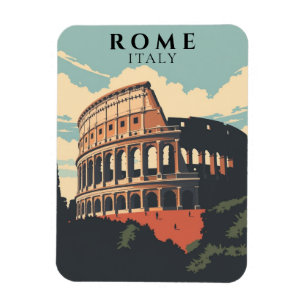 Magnet Flexible Retro Rome Italie Souvenir Classic Colisée