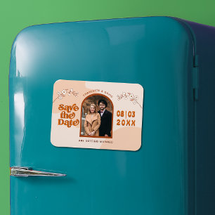 Magnet Flexible Retro Seventies Arched Photo Boho Enregistrer la d