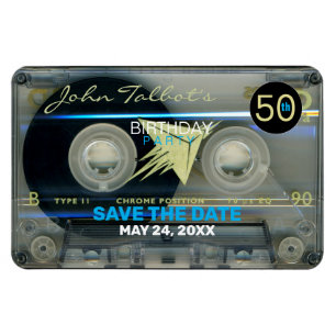 Magnet Flexible Rétro T5 Audiotape 50e anniversaire Enregistrer la