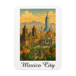 Magnet Flexible Retro Vintage Mexico City CDMX Travel
