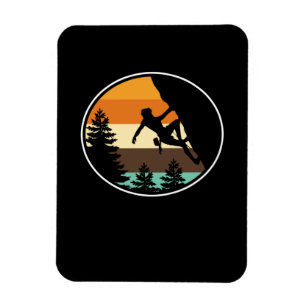Magnet Flexible Retro Vintage Mountain Climber Rock Escalade Lover