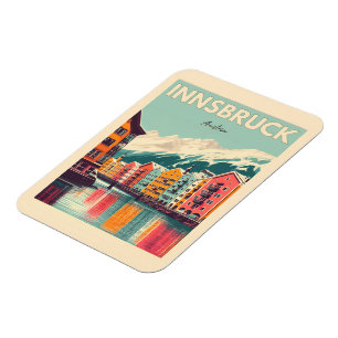 Magnet Flexible Retro Voyage Innsbruck Tyrol - Alpes autrichiennes