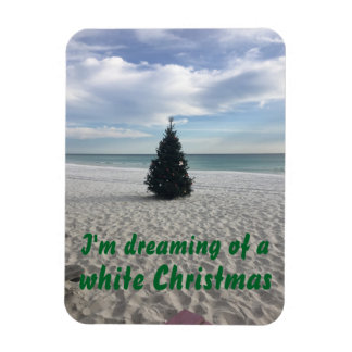Magnet Flexible Rêver de Noël blanc Plage de Floride