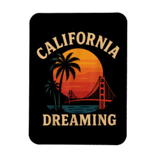 Magnet Flexible Rêverie californienne Pont Golden Gate Coucher de