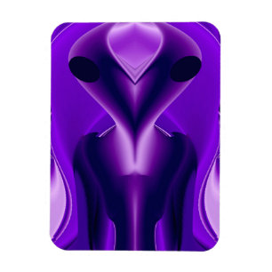 Magnet Flexible Rêves arc-en-ciel violet 3D, Alien