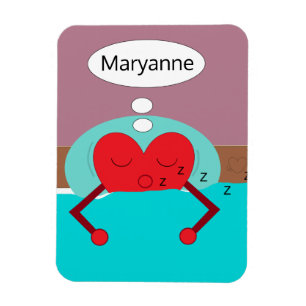 Magnet Flexible Rêves de coeur violet et vert