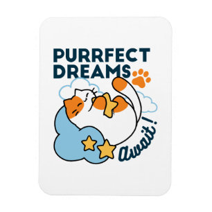 Magnet Flexible Rêves Parfaits Attendent – Rêve de Chat Mignon End