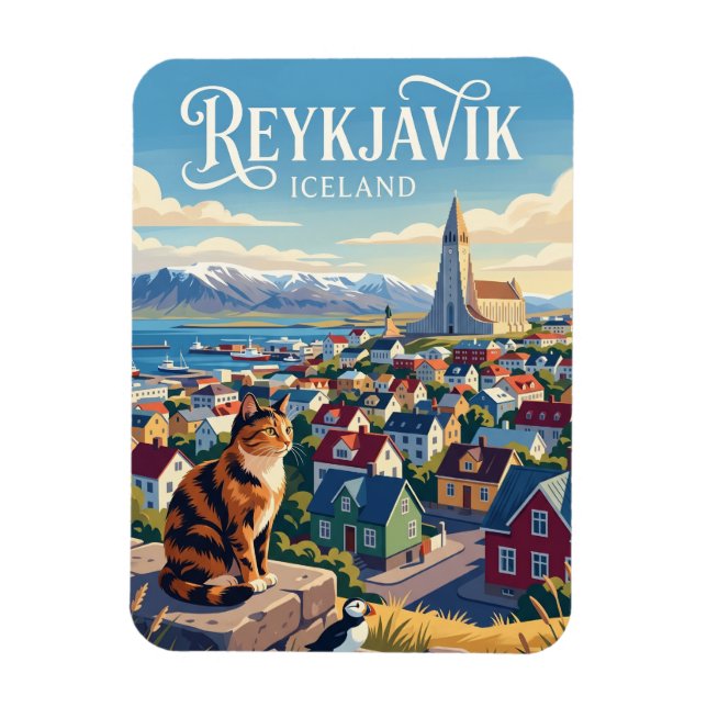 Magnet Flexible Reykjavik Islande (Vertical)