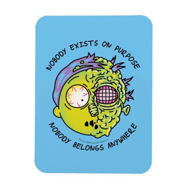 Magnet Flexible RICK ET MORTY™| Citation de vol de mortier Stylisé (Vertical)