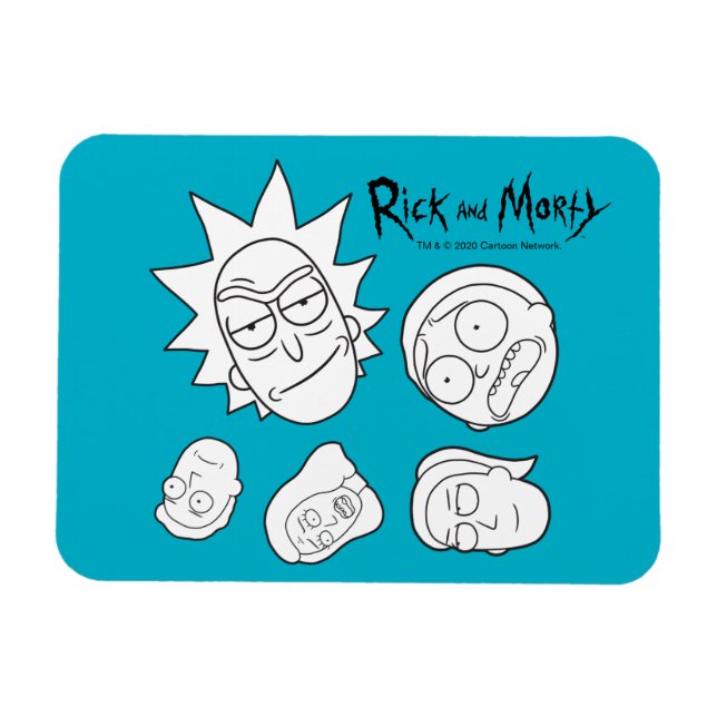 Magnet Flexible RICK ET MORTY™| Motif du chef de famille Smith (Horizontal)