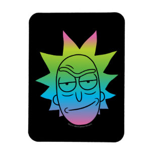 Magnet Flexible RICK ET MORTY™  motif Rainbow Rick Head