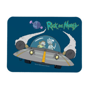 Magnet Flexible RICK ET MORTY™  Vol dans un vaisseau spatial