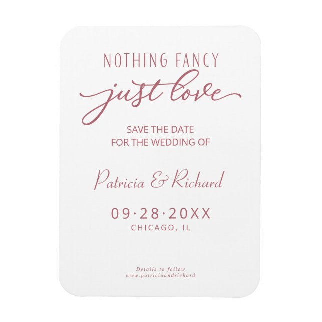 Magnet Flexible Rien de fantaisie, juste l'amour, save the date no (Vertical)