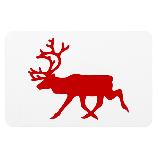 Magnet Flexible Rindeer rouge / Silhouette caribou (Horizontal)