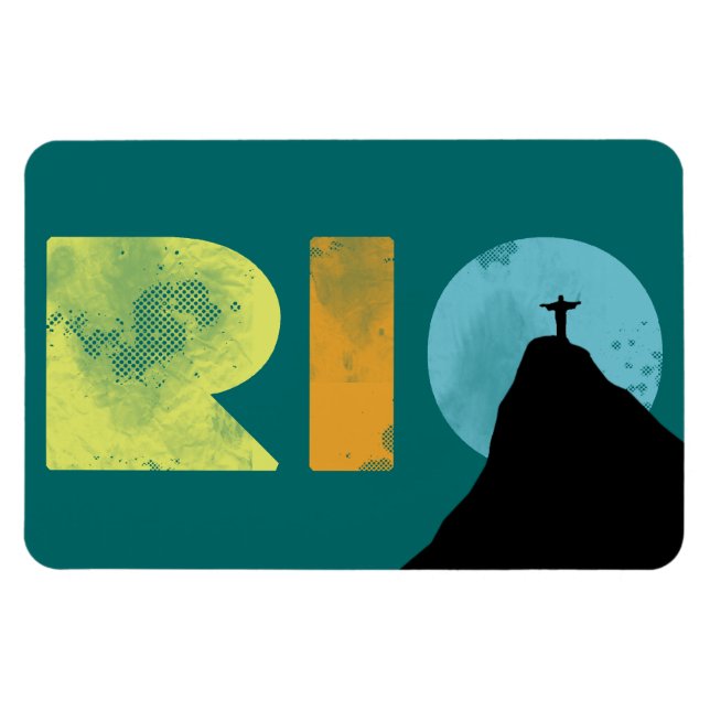 Magnet Flexible RIO Brasil with Corcovado mountain (Horizontal)