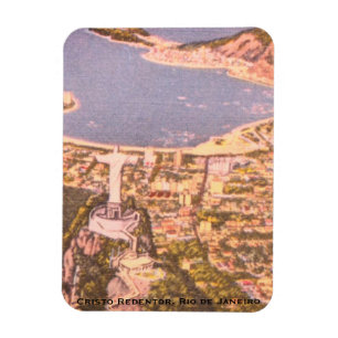 Magnet Flexible Rio de Janeiro, Brésil (Christ Rédempteur) Art Déc