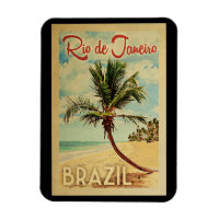 Rio de Janeiro Palm Tree Vintage Travel