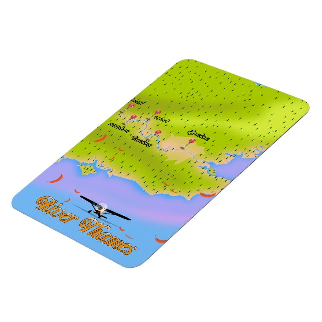 Magnet Flexible River Thames London England map (Côté Gauche)