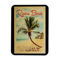 Riviera Beach Palm Tree Vintage voyage