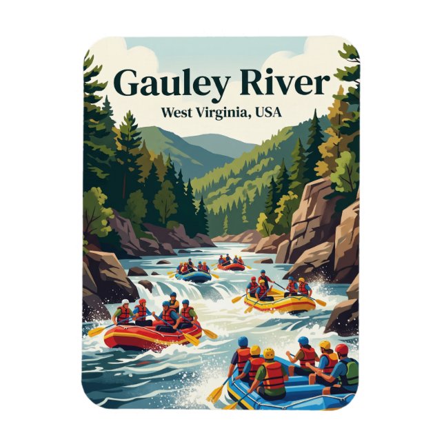 Magnet Flexible Rivière Gauley, Virginie-Occidentale, États-Unis (Vertical)