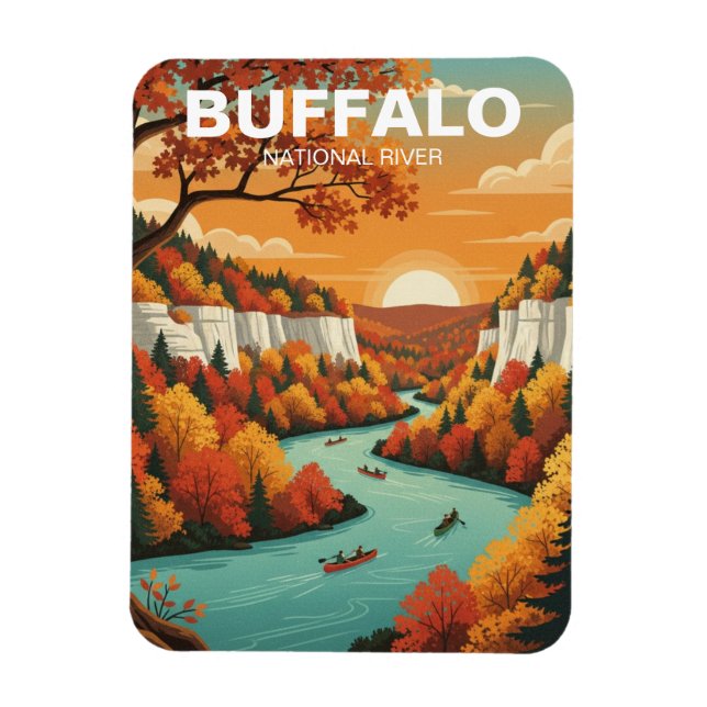 Magnet Flexible Rivière nationale Buffalo Arkansas (Vertical)