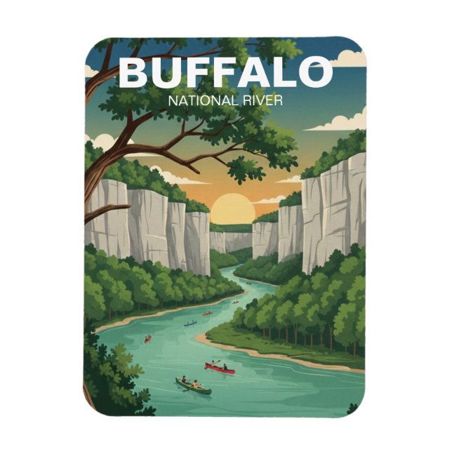 Magnet Flexible Rivière nationale Buffalo Arkansas (Vertical)