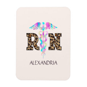 Magnet Flexible RN, infirmière autorisée Leopard