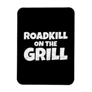 Magnet Flexible Roadkill on the Grill - BBQ Party Funny